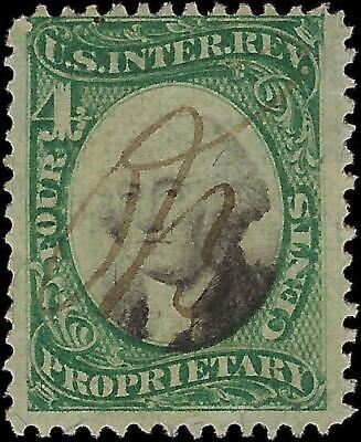VEGAS - 1871-74 Revenue - Scott RB4a - Good Centering - Bent Perf