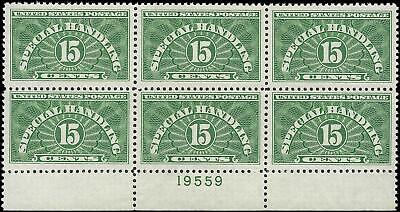 VEGAS - 1925-55 Special Handling - Scott QE2 Plate Block of 6 - MNH - READ