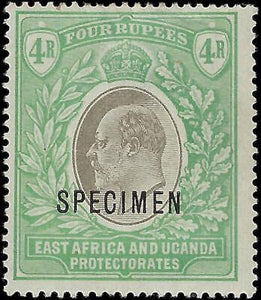 VEGAS - 1903 East Africa 4r - Scott 12 Specimen - MH, OG - Verified WM1