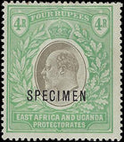 VEGAS - 1903 East Africa 4r - Scott 12 Specimen - MH, OG - Verified WM1