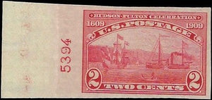 c1909 - USA - Sc# 373 - MNH Undisturbed Gum - Nice Centering with Plate Number