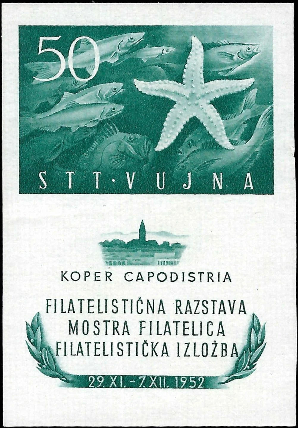 1952 Yugoslavia-Trieste Scott 65, 65a Full Set - MNH - Slight "Ding" on Sheet