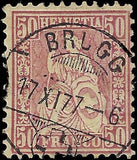 VEGAS - 1877 Switzerland - Scott 59 - Used Brugg Date Cancel - Light Thins Bottom