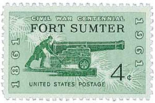 1961 Civil War Firing on Fort Sumter Single 4c Postage Stamp - Scott 1178 - MNH,OG