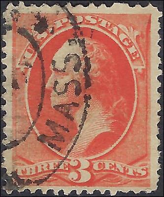 VEGAS - 1887 Washington 3c - Scott 214 - Good Centering! - No Hidden Flaws
