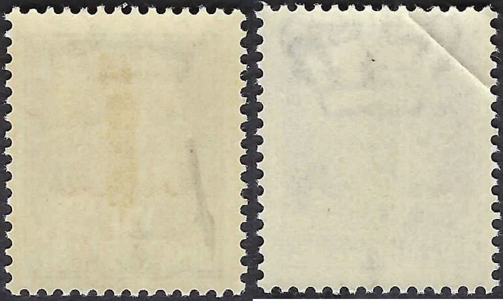 Italy RSI Imperiale 50 Lire Fascio Overprints – Verona & Firenze Shade Pair