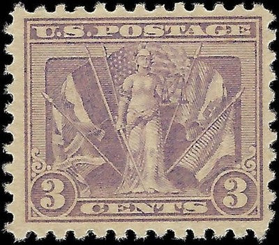 c1919 3c Victory Issue - Scott 537 - MNH, Undisturbed OG, Good Centering