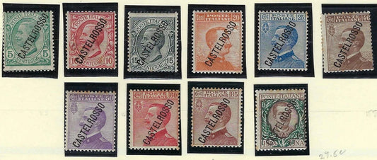 1924 Italian Castelrosso Set - Scott 65-74 MH, OG - Some Edge Toning
