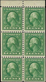 c1913d - #424 Washington 1c Booklet Pane of 6 - MH