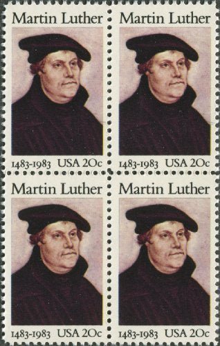 1983 Martin Luther ~ Theology ~ Bock of 4 20c Postage Stamps, Scott2065, MNH, OG