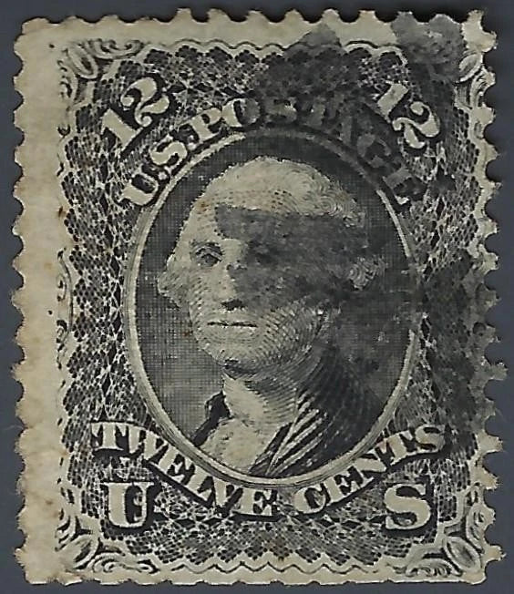 1868 USA - Scott 90 - (E Grill) - Micro-Tear Bottom Left - Cat= $425!