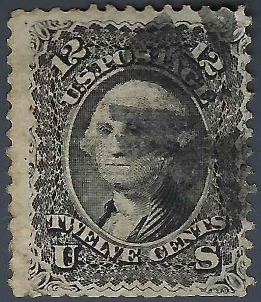 1868 USA - Scott 90 - (E Grill) - Micro-Tear Bottom Left - Cat= $425!