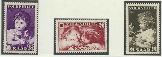 1953 Saar Set- Scott B96-B98 - MNH, Undisturbed OG - Post Office Fresh!