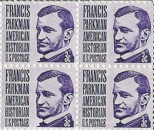 1967 Francis Parkman Block of 4 3c Postage Stamps, Sc#1281, MNH, OG