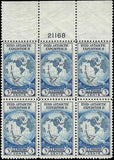 c1933 - #733 Byrd Antarctic Expedition Plate Block of 6 - MNH, OG