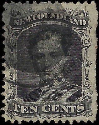 c1865 Newfoundland, Canada - Scott 27 - Used, Edge Flaw