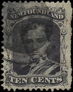 c1865 Newfoundland, Canada - Sc# 27 - Used, Edge Flaw