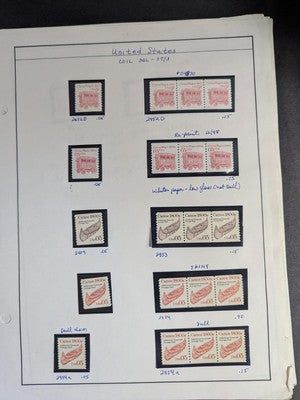 USA Transportation & Other Coils on Pages in Mounts - MNH - See 21 Photos