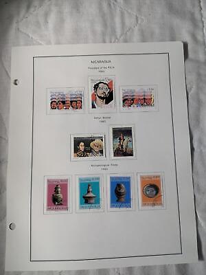 1982-89 Nicaragua on Pages - Used - Well Filled - See ~71 Photos