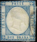 1861 Two Sicilies, Italy 2g Stamp - Sc# 22
