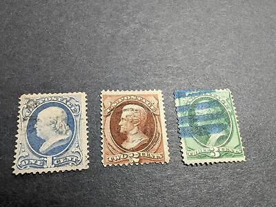 VEGAS - 1870-71 Scott 145, 146, 147 Used Bank Note Issues