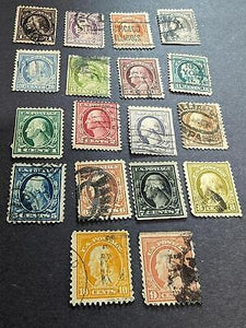 VEGAS - 1917-19 Washington & Franklin Heads Short Set Scott 498-518