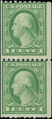 c1918 - #486 Washington 1c - MNH, Undisturbed OG Pair