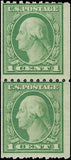c1918 - #486 Washington 1c - MNH, Undisturbed OG Pair