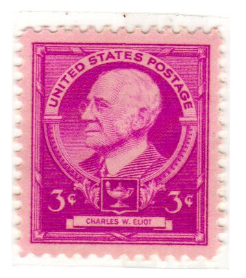 1940 Famous Americans Charles W. Eliot, Educator, Single 3c Scott 871, MNH, OG