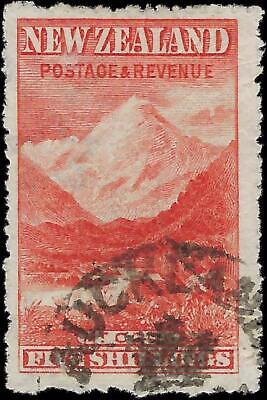 VEGAS - 1902 New Zealand Mt Cook, 5sh - Sc# 120 - WM61 - Cat= $300!