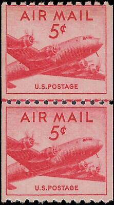 VEGAS - 1948 Airmail 6c -Scott C37 - Joint Line Pair - MNH, OG