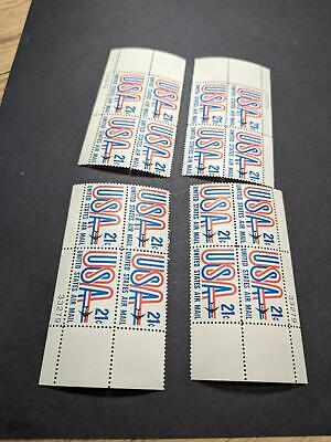 1971 USA & Jet Airmail Plate Block Set of 4 Pl #33279 - Scott C81 MNH