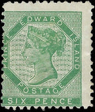 c1862 Prince Edward Island, Canada 6p - Scott 7 - MH - Small Thin - Cat= $115