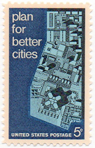 1967 Plan for Better Cities Single 5c Postage Stamp, Scott 1333, MNH, OG