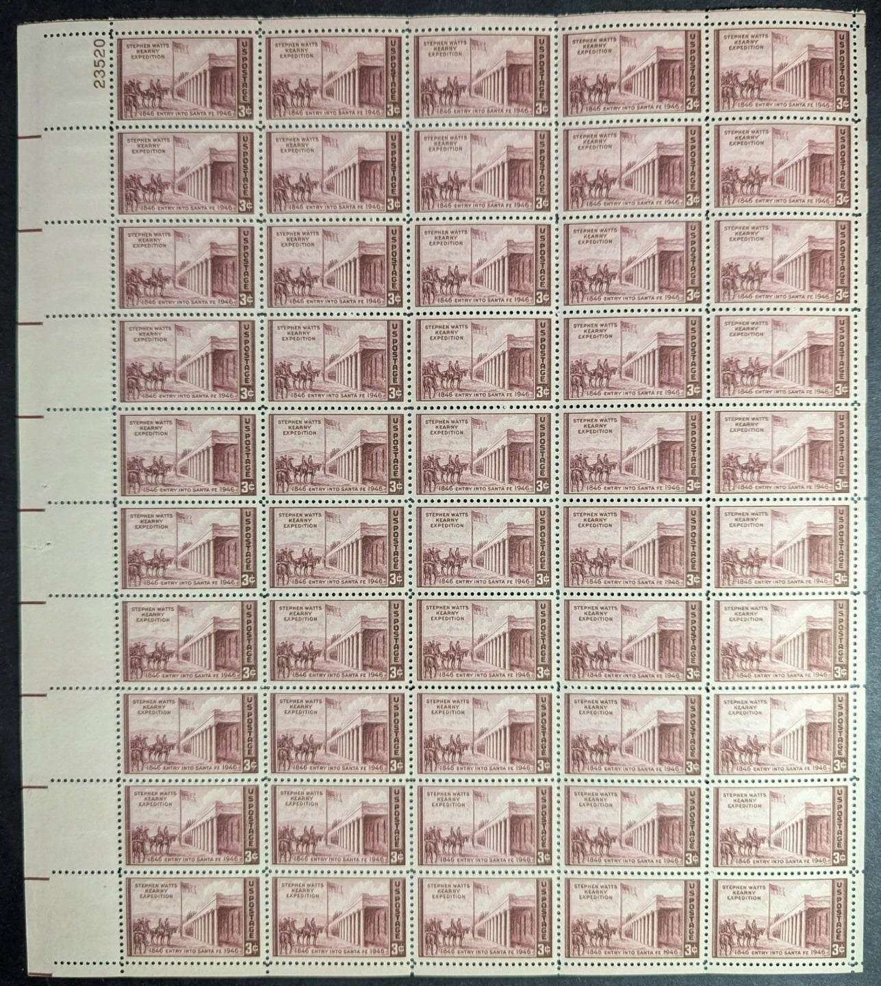 1946 USA Watts-Keary 3c Sheet -Scott 944 -MNH, Undisturbed OG - Minor Flaw -READ