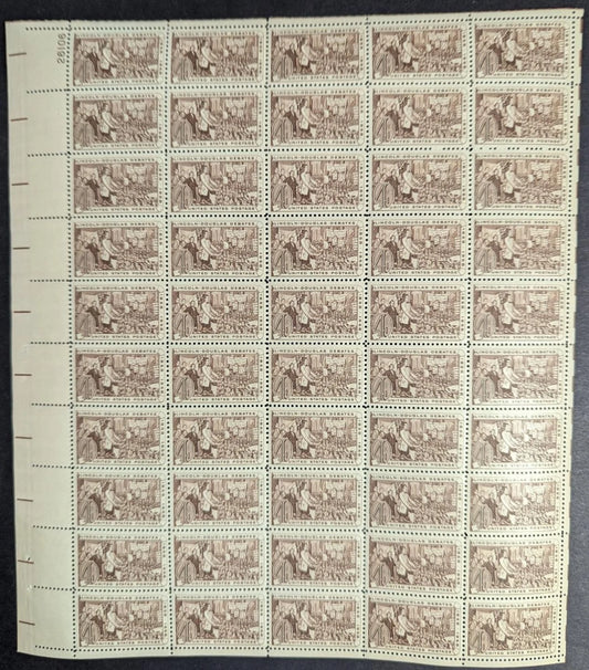 1958 USA 4c Abe Lincoln Sheet -Scott 1115 -MNH, Undisturbed OG -No Sig Flaws