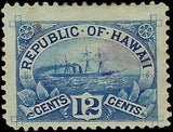 c1894 - Hawaii Scott 78 12c Postage Stamp - MH, OG - Light Toning