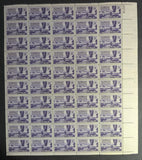 1948 USA California Gold 3c Sheet -Scott 954 -MNH, Undisturbed OG - No Sig Flaws