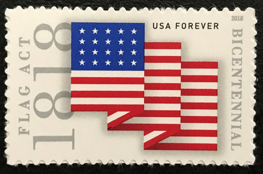 2018 Flag Act Of 1818 Single "Forever" Postage Stamp, Scott5284, MNH, OG