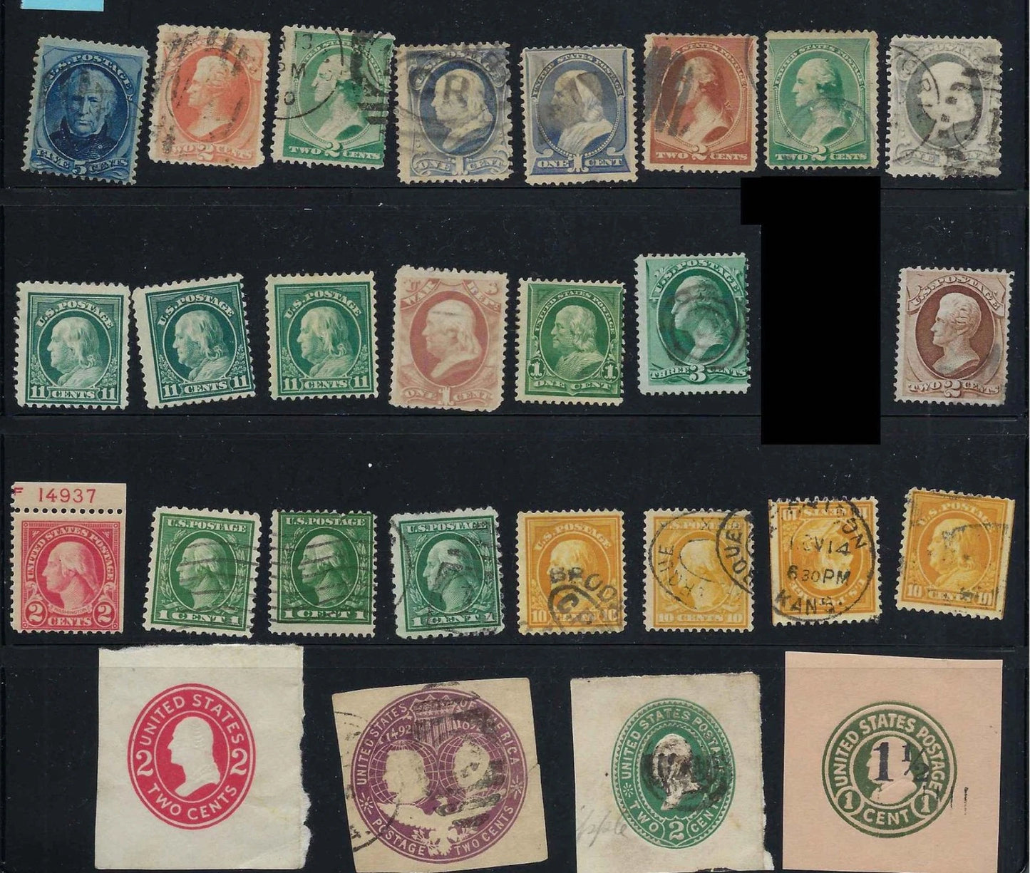Mix of Older USA Stamps - Unidentified - Some Flaws - Mint and Used as Shown