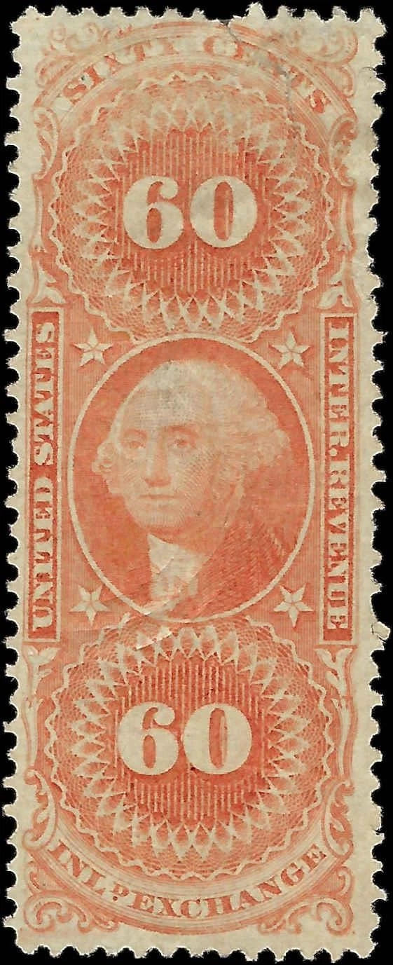1862 USA - Scott R64 - Revenue - Pulled Perf - Light Cut Cancel - Well Centered