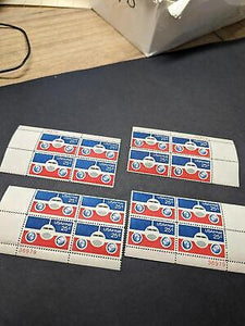 VEGAS - 1976 Plane,Globe Airmail Plate Block Set of 4 -Scott C89 Pl#36979 MNH