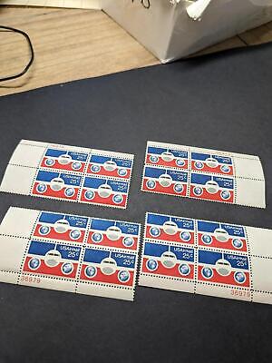 VEGAS - 1976 Plane,Globe Airmail Plate Block Set of 4 -Scott C89 Pl#36979 MNH