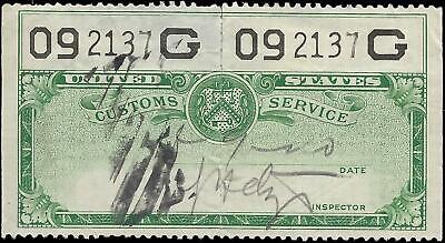 VEGAS - US Customs Baggage Inspection Stamp - Read