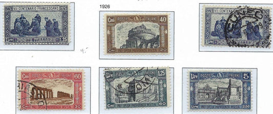1926 Italy Semi Postal Set Stamps - Scott B26-B29, 182 - M&U -Solid - Cat= $109