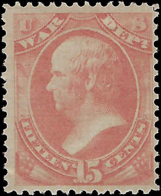 VEGAS - 1873 15c War Official - Scott O90 - Mint Re-Gum