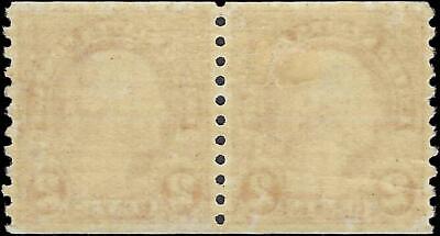 VEGAS - 1924 USA Washington Coil Pair - Scott 599 - MH, OG - Choice Centering!