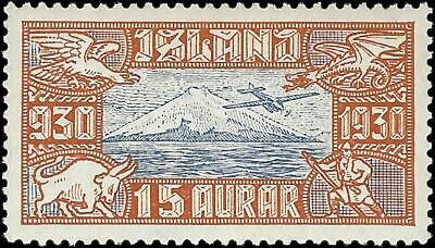 VEGAS - 1931 Iceland Air Post 15a - Scott C4 - MH, OG - Centering!