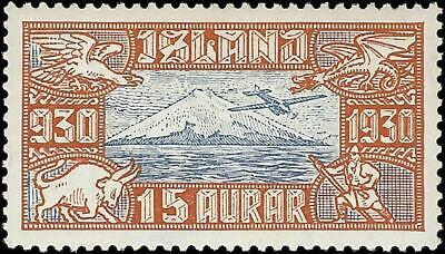 VEGAS - 1931 Iceland Air Post 15a - Sc# C4 - MH, OG - Centering!