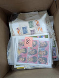 Box of Misc International Stamps, Souvenir Sheets & More - 53 Photos